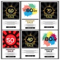 Anniversary sale banners for mobile. Sale banner template