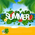 Summer template design Royalty Free Stock Photo