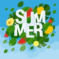 Summer template design Royalty Free Stock Photo