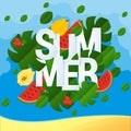 Summer template design Royalty Free Stock Photo