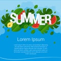 Summer template design Royalty Free Stock Photo