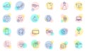 Thin line vector shopping icons