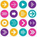 Arrow icon set. Royalty Free Stock Photo