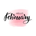 Lettering hello February