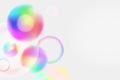 Colorful light background with rainbow circles bubbles Royalty Free Stock Photo