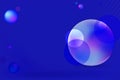 Bright blue colorful circles bubbles background Royalty Free Stock Photo