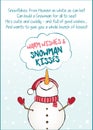 Warm wishes snowman kisses