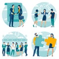 Business process illustration set