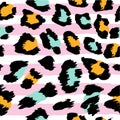 Ocelot pattern design - funny drawing seamless leopard pattern.