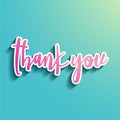 Thank You handwritten lettering