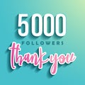 5000 followers Thank you - Illustration for Social Network friends