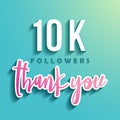 10K followers Thank you - Illustration for Social Network friends