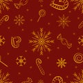 New Year and Christmas. Seamless pattern.