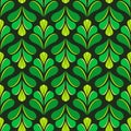 Seamless Geometric Art Deco Pattern. Abstract Vector Floral Background.
