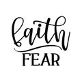 `faith over fear` tattoo - lovely lettering calligraphy quote.