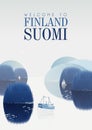 Finland. Travel poster. Welcome to Suomi.