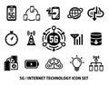 5G icon illustration set