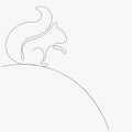 Forest animal squirrel, vector illustration Royalty Free Stock Photo