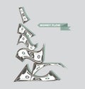 Money flow. Falling dollar banknotes, money rain. Royalty Free Stock Photo