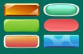 User interface colorful buttons set