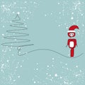 Santa claus, robot design, vector illustration Royalty Free Stock Photo