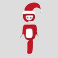 Santa claus, robot design, vector illustration Royalty Free Stock Photo