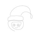 Santa claus icon, robot design, vector illustration Royalty Free Stock Photo