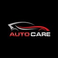 Auto car Logo Template vector icon Silver and red colors, Royalty Free Stock Photo