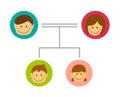 Cartoon family tree vector illustration Royalty Free Stock Photo