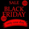 Web Black Friday advertising logo, vector inscription on black background..