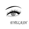 Webvector eyelashes logo banner. lamination of eyelashes, black eyebrows.. Royalty Free Stock Photo