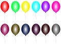 Webset of balloons 3d. bright, pastel and dull colors. abstract pattern of balloons.. Royalty Free Stock Photo