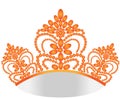 Web luxurious royal tiara, golden crown on white background. vector illustration.. Royalty Free Stock Photo