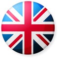 Circular country flag icon illustration / UK, united kingdom, union jack Royalty Free Stock Photo