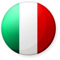 Circular country flag icon illustration / Italy