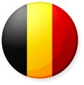 Circular country flag icon illustration / Belgium