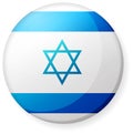 Circular country flag icon illustration / Israel