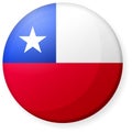 Circular country flag icon illustration / Chile