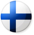 Circular country flag icon illustration / Finland