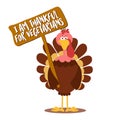 I am thankful for vegetarians - Thanksgiving Day calligraphic poster Royalty Free Stock Photo