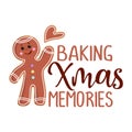 Baking Xmas memories - Hand drawn vector illustration.