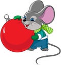 Funny mouse symbol of the year