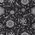 Frosty pattern. New Year seamless pattern.