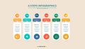 6 steps infographic, vector banner can be used for workflow layout,