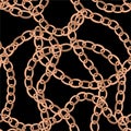 Trendy pattern with chains. Vector seamless texture.