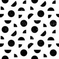 Geometric polka dot seamless pattern.