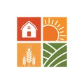 Agriculture Logo Template Design. Icon, Sign or Symbol. Royalty Free Stock Photo