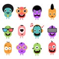 Vector monster characters set 1 Royalty Free Stock Photo