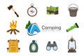 Kinds of camping icons