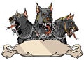 Black Cerberus hound of Hades Royalty Free Stock Photo